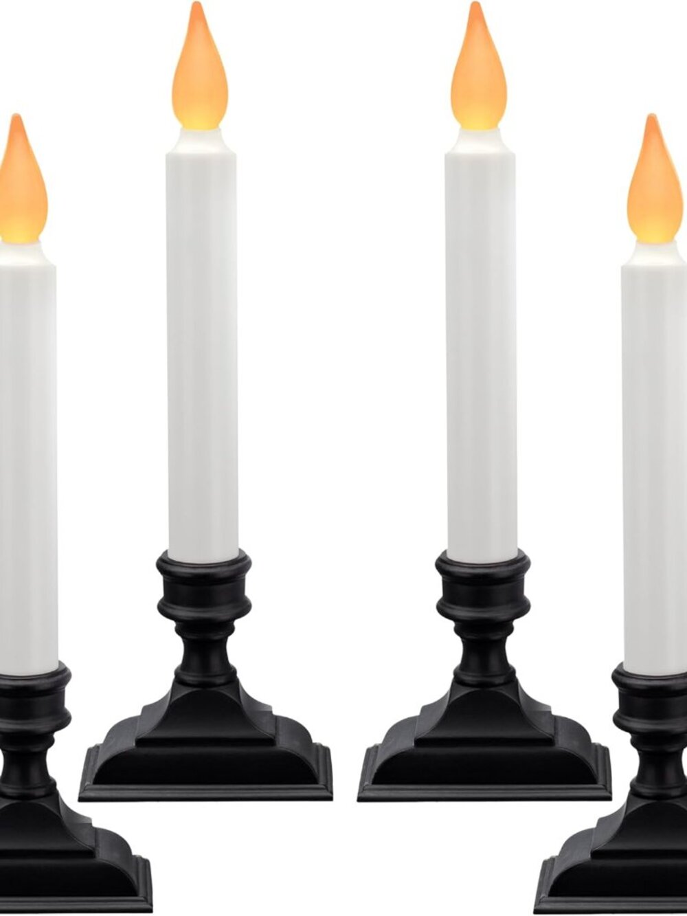 Battery Operated LED Window Candles with Timer, Antique Bronze
